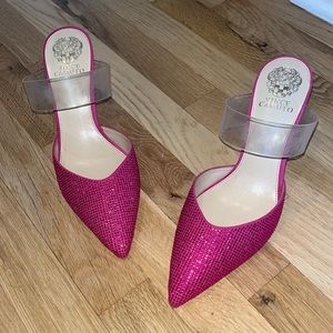 BRAND NEW - bright pink sparkly Vince Camuto Heels!